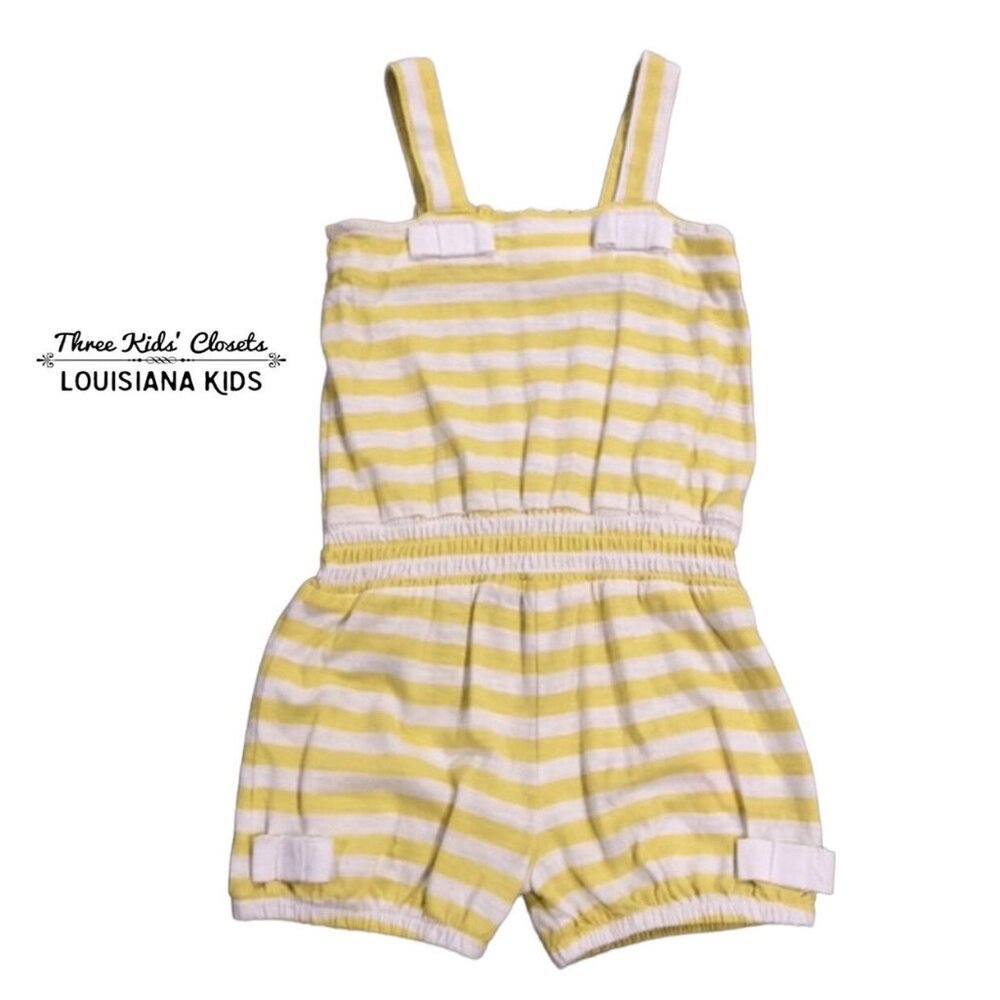 Pumpkin Patch Sz 2 Yellow Striped Romper